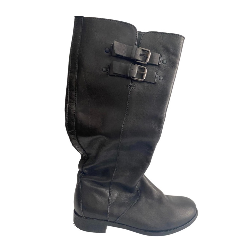 J. Crew Black Leather Riding Boots Size 7.5